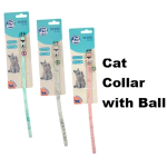 Cat Collar with Ball, Assorted